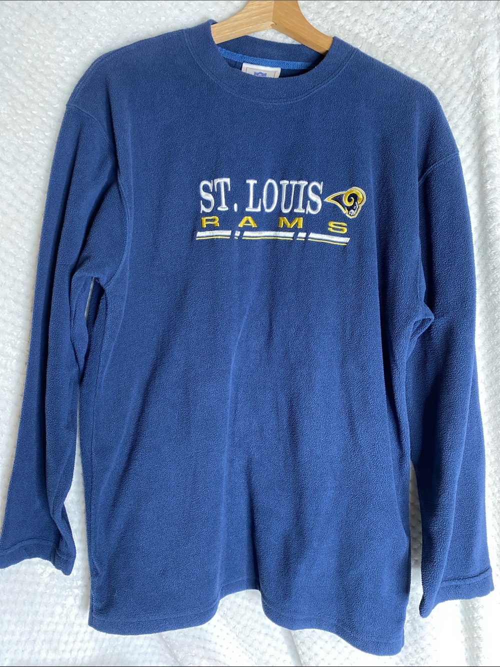 Vintage Y2K St. Louis Rams fleece pullover